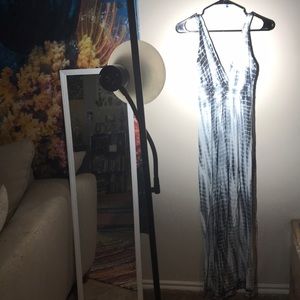 Pink Rose Tie Dye Maxi Dress